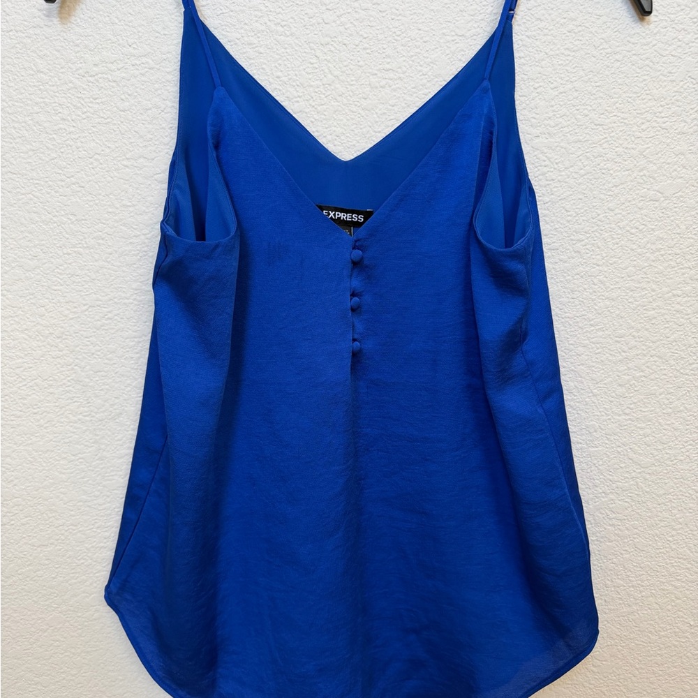 Express Royal Blue Button-Front Camisole